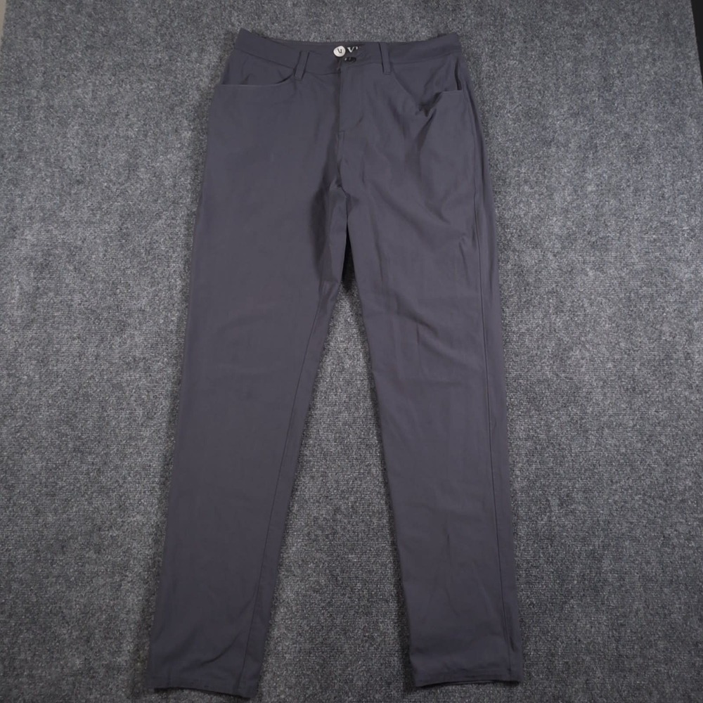 Vuori Meta Pant Mens 30x31 Dark Gray Slim Fit 5-Pocket Stretch Athletic READ